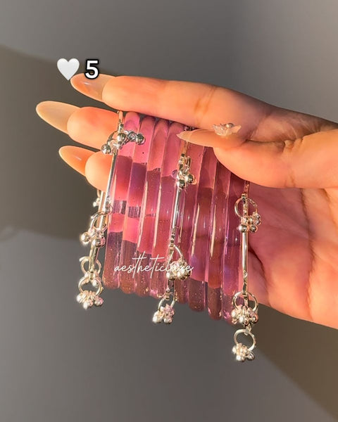 Purple Jelly Glass Bangles | Lavender Jelly Glass Bangles Set | Kashmiri Silver Ghungroo Bangles | Purple Glass Bangles | Clear Bangles Set
