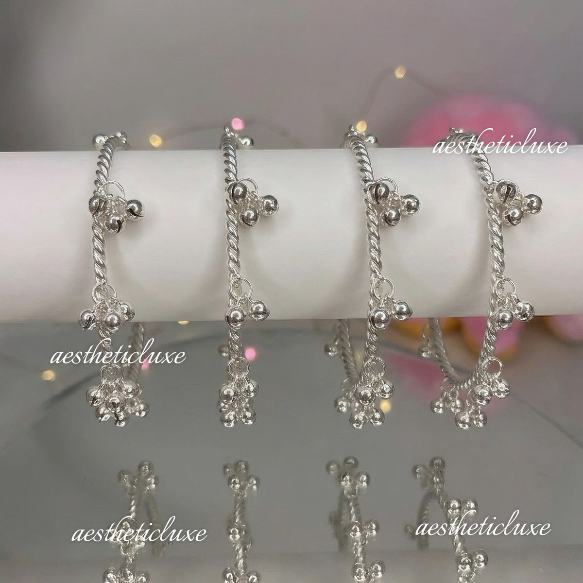 Silver Kashmiri Ghungroo Bangles