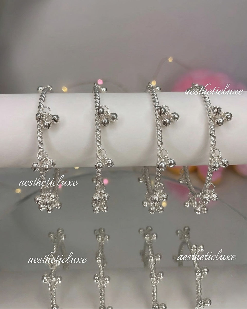 Silver Kashmiri Ghungroo Bangles