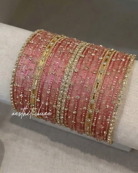 Pink raindrop stack