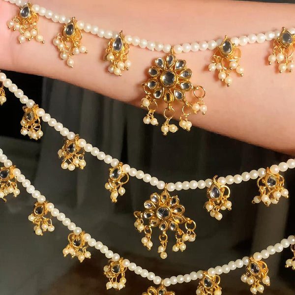 Pearl Kundan Jewelry Set | Indian Bridal Necklace & Earrings | Polki Wedding Jewelry | Dulhan Jewelry | Sabyasachi Wedding Jewelry