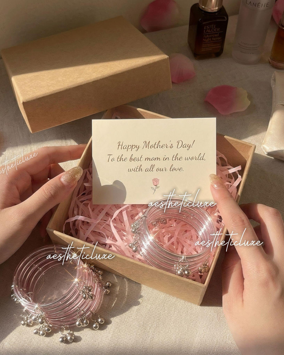 Pink Jelly Glass Bangles | Kashmiri Ghungroo Bangles | Trending Glass Bangles | Jelly Bangle's Gift for Mother's Day | Mothers Day Gift