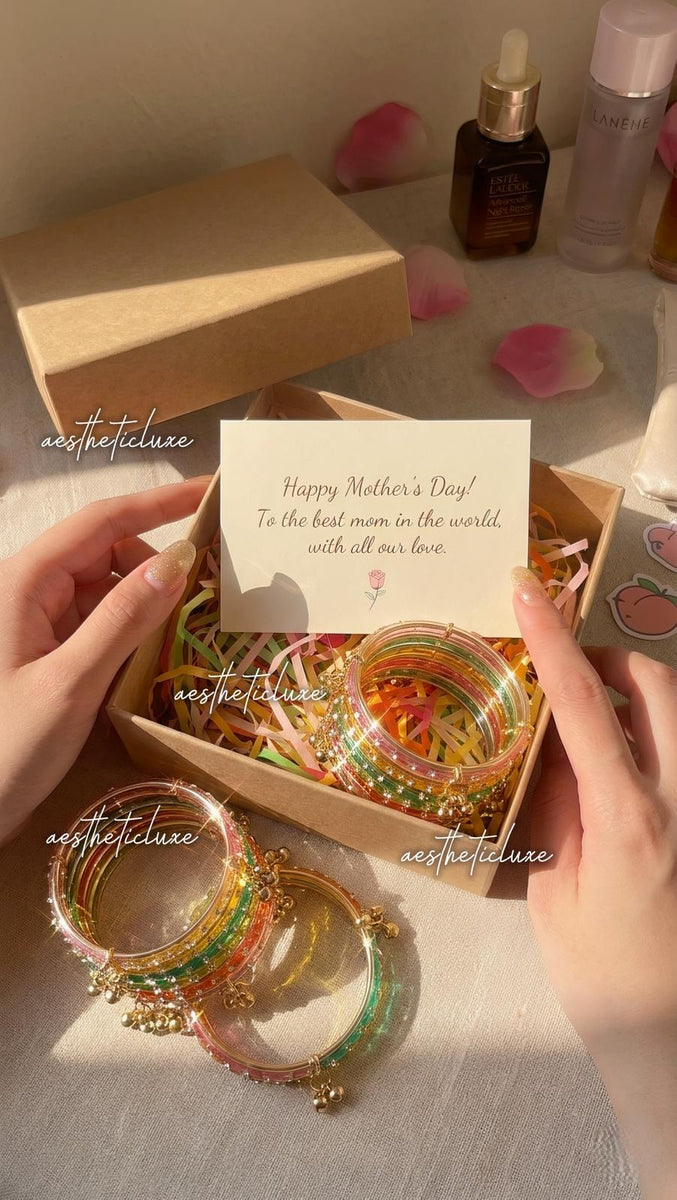 Multicolor Glass Bangles | Kashmiri Ghungroo Bangles | Trending Glass Bangles | Raindrop Bangle's Gift for Mother's Day | Mothers Day Gift