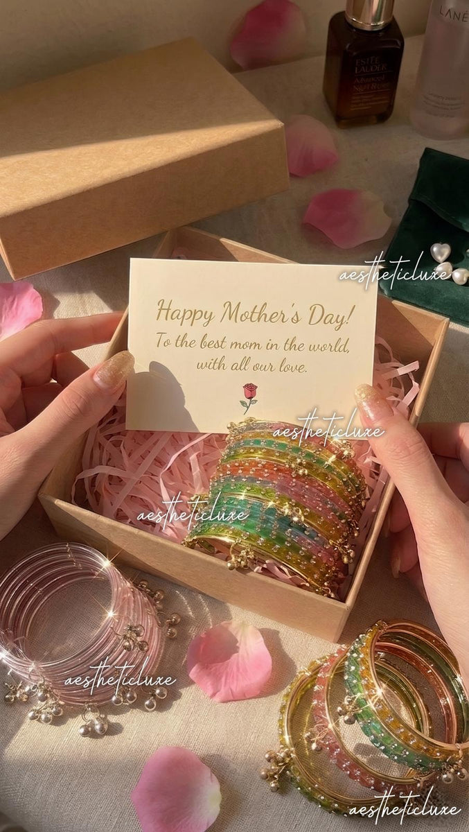 Multicolor Glass Bangles | Kashmiri Ghungroo Bangles | Trending Glass Bangles | Raindrop Bangle's Gift for Mother's Day | Mothers Day Gift
