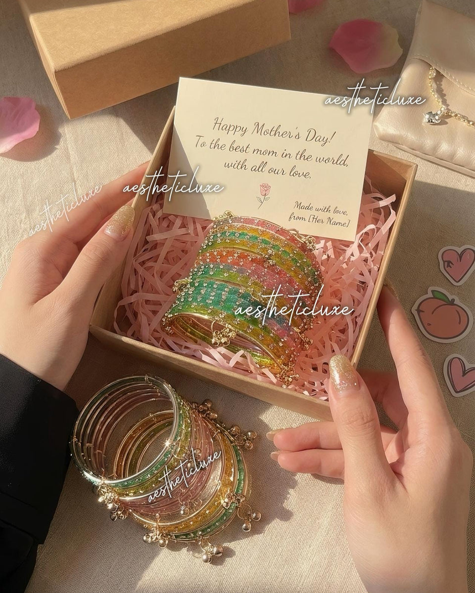 Multicolor Glass Bangles | Kashmiri Ghungroo Bangles | Trending Glass Bangles | Raindrop Bangle's Gift for Mother's Day | Mothers Day Gift