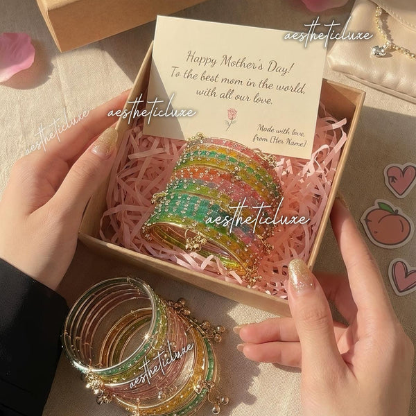 Multicolor Glass Bangles | Kashmiri Ghungroo Bangles | Trending Glass Bangles | Raindrop Bangle's Gift for Mother's Day | Mothers Day Gift