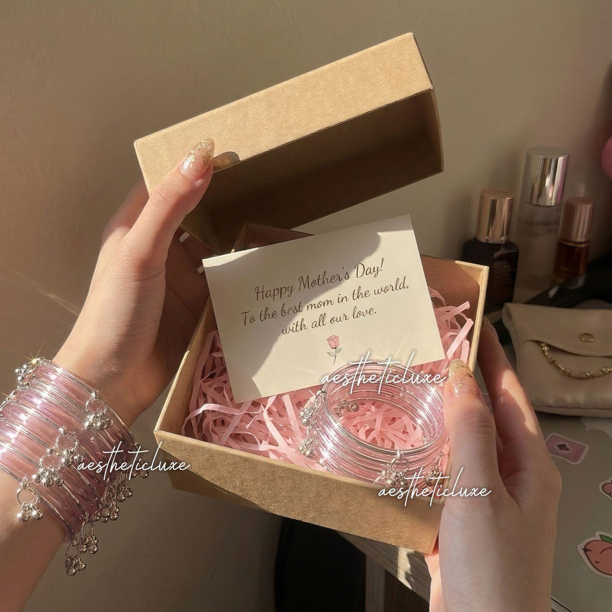 Pink Jelly Glass Bangles | Kashmiri Ghungroo Bangles | Trending Glass Bangles | Jelly Bangle's Gift for Mother's Day | Mothers Day Gift