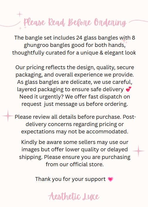 Rainbow Glass Bangles Set | Kashmiri Gold Ghungroo Bangles  | Multicolor Glass Bridal Bangles | Rose Pattern Raindrop Bangle
