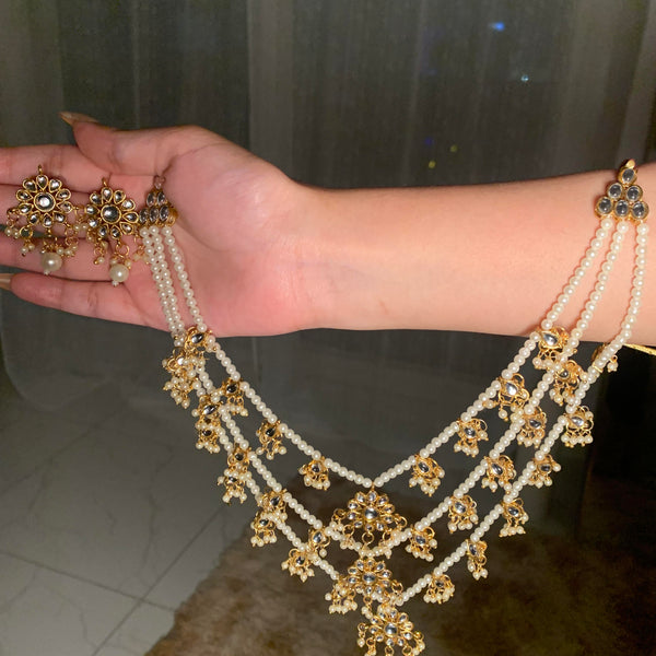 Pearl Kundan Set